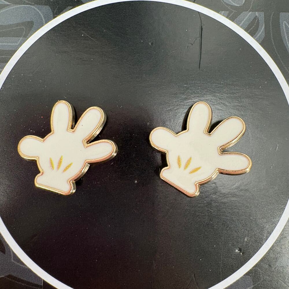 Disney Mickey Mouse Glove Stud Earrings - Picture 2 of 4